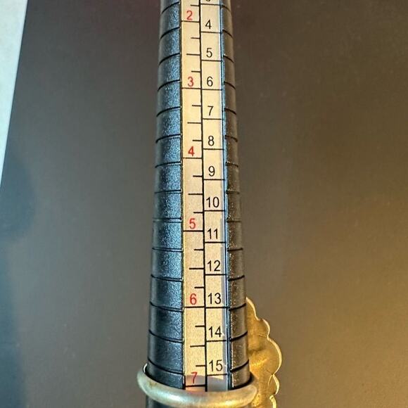 Vintage ring with pink peach stone. Size 7 - Picture 9 of 11